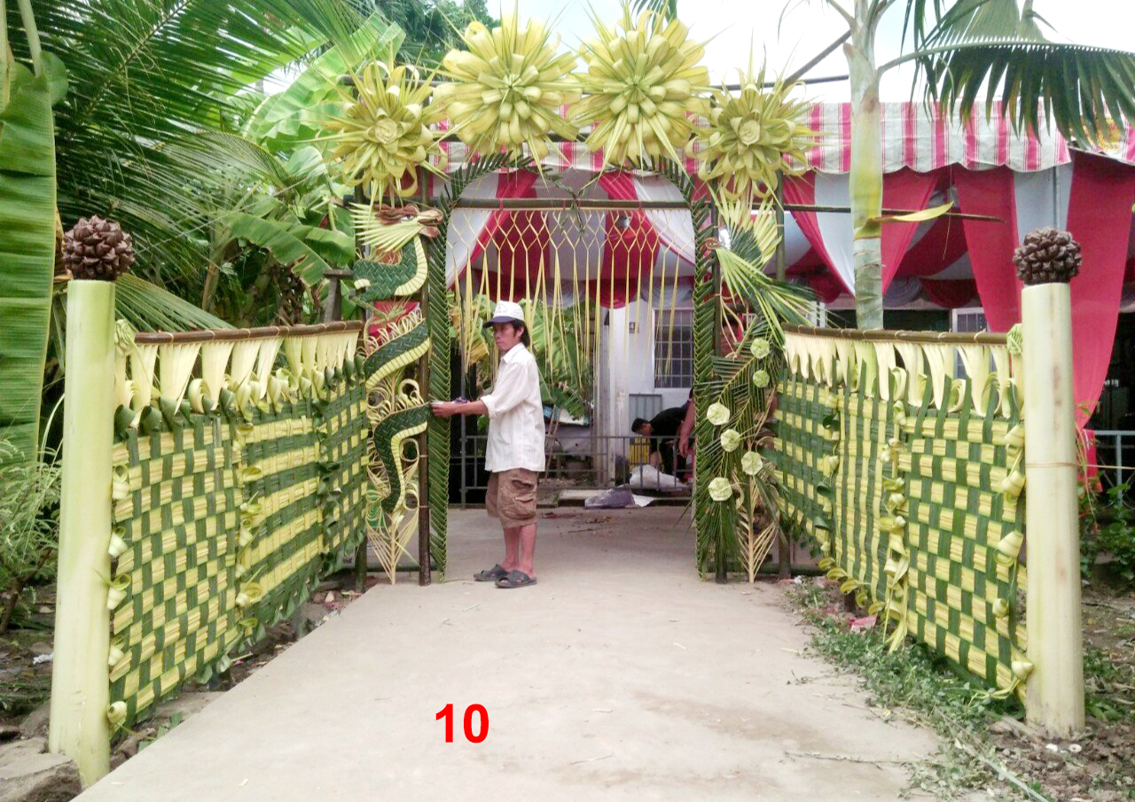 Cổng cưới lá dừa Miền Tây đẹp - Mẫu 10