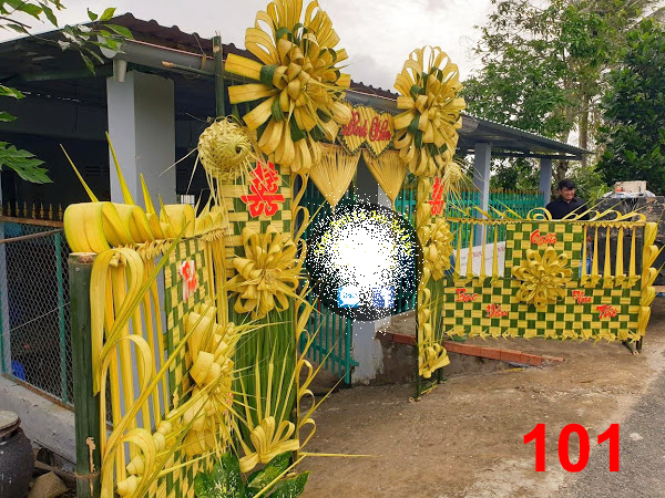 Cổng cưới lá dừa Miền Tây đẹp - Mẫu 101