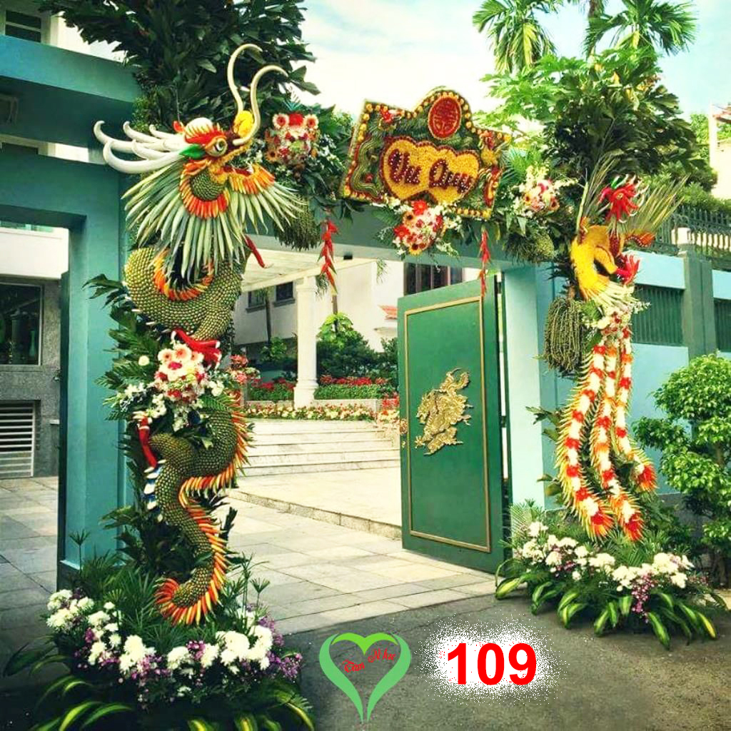 Cổng cưới lá dừa Miền Tây đẹp - Mẫu 109