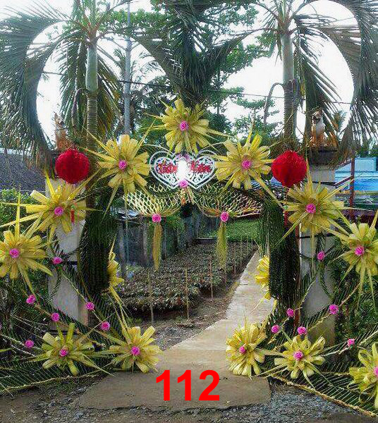 Cổng cưới lá dừa Miền Tây đẹp - Mẫu 112