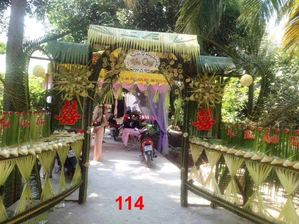 Cổng cưới lá dừa Miền Tây đẹp - Mẫu 114