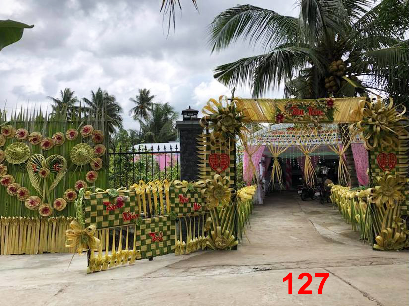 Cổng cưới lá dừa Miền Tây đẹp - Mẫu 127