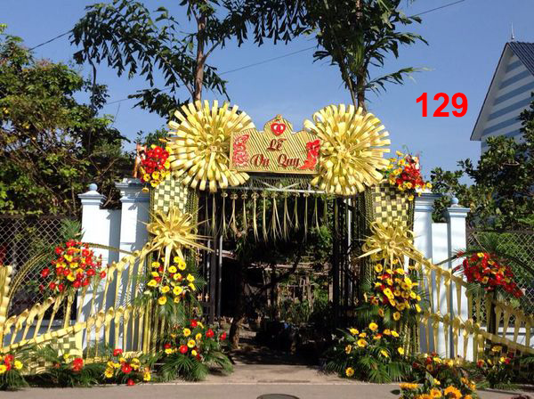 Cổng cưới lá dừa Miền Tây đẹp - Mẫu 129