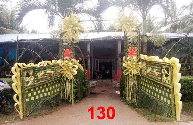 Cổng cưới lá dừa Miền Tây đẹp - Mẫu 130