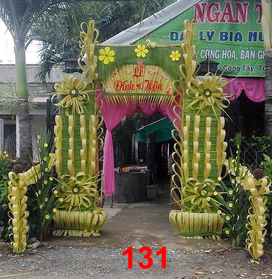 Cổng cưới lá dừa Miền Tây đẹp - Mẫu 131