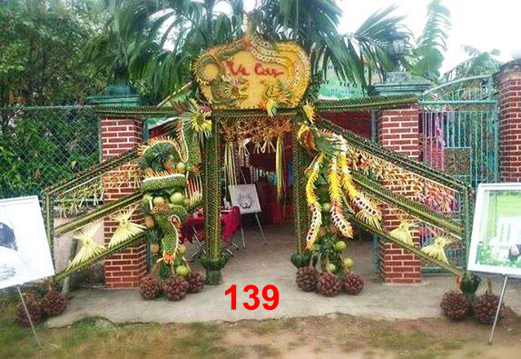 Cổng cưới lá dừa Miền Tây đẹp - Mẫu 139