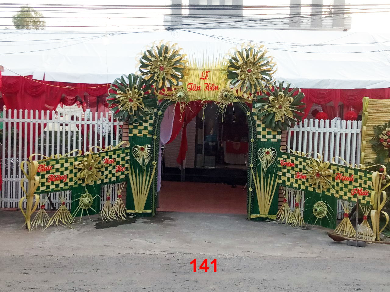 Cổng cưới lá dừa Miền Tây đẹp - Mẫu 141
