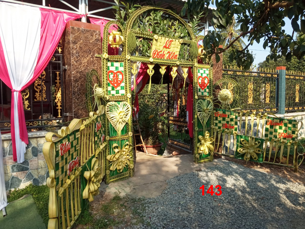 Cổng cưới lá dừa Miền Tây đẹp - Mẫu 143