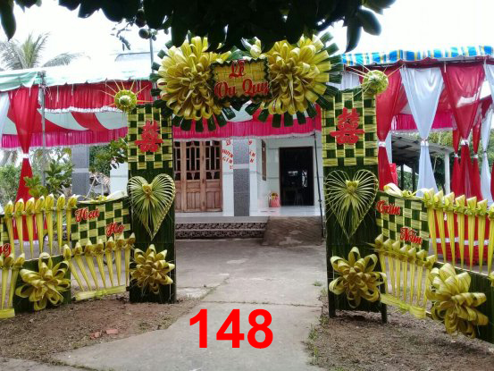Cổng cưới lá dừa Miền Tây đẹp - Mẫu 148