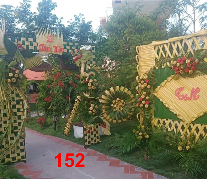 Cổng cưới lá dừa Miền Tây đẹp - Mẫu 152