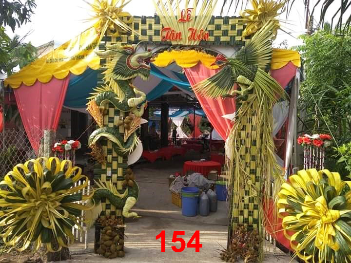 Cổng cưới lá dừa Miền Tây đẹp - Mẫu 154