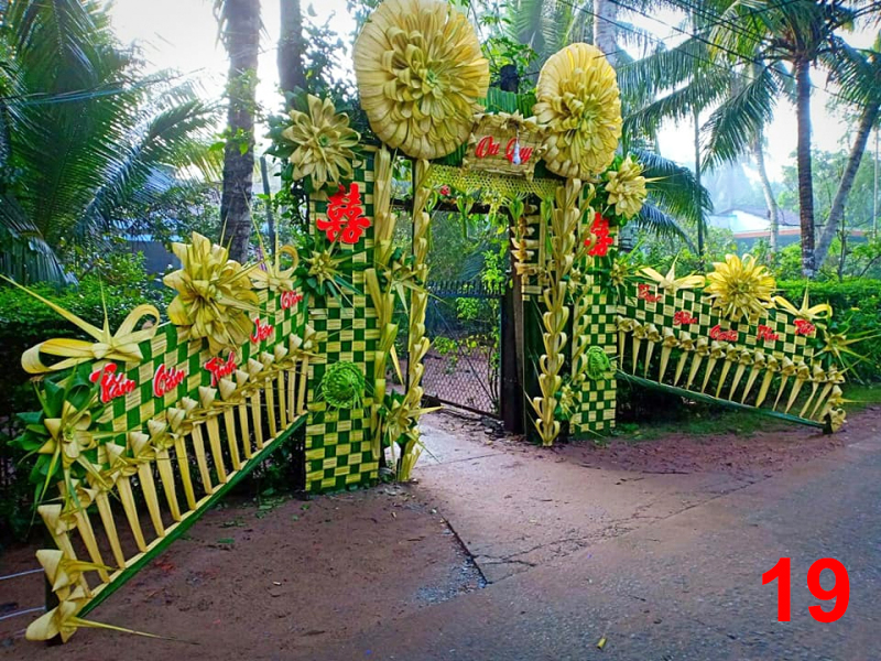 Cổng cưới lá dừa Miền Tây đẹp - Mẫu 19