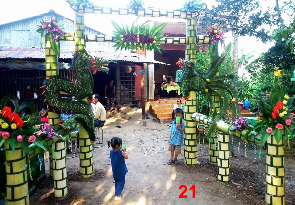 Cổng cưới lá dừa Miền Tây đẹp - Mẫu 21
