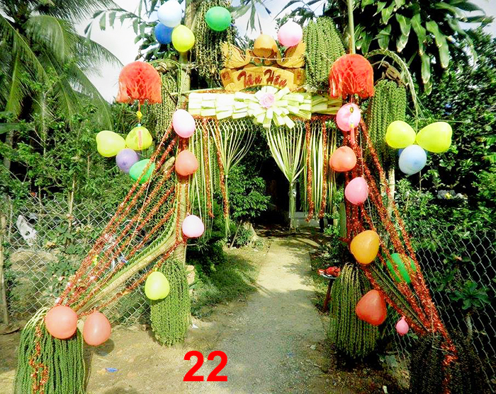 Cổng cưới lá dừa Miền Tây đẹp - Mẫu 22