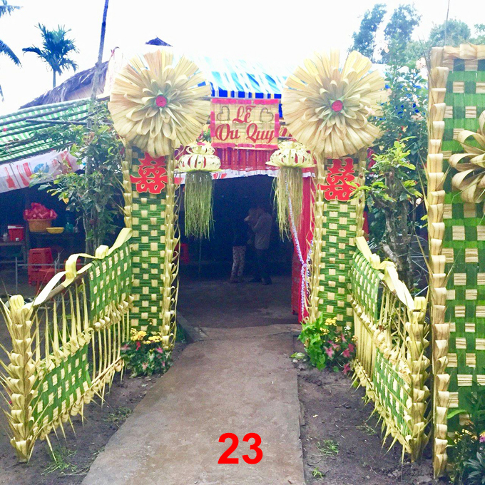 Cổng cưới lá dừa Miền Tây đẹp - Mẫu 23