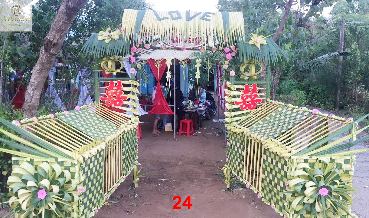 Cổng cưới lá dừa Miền Tây đẹp - Mẫu 24