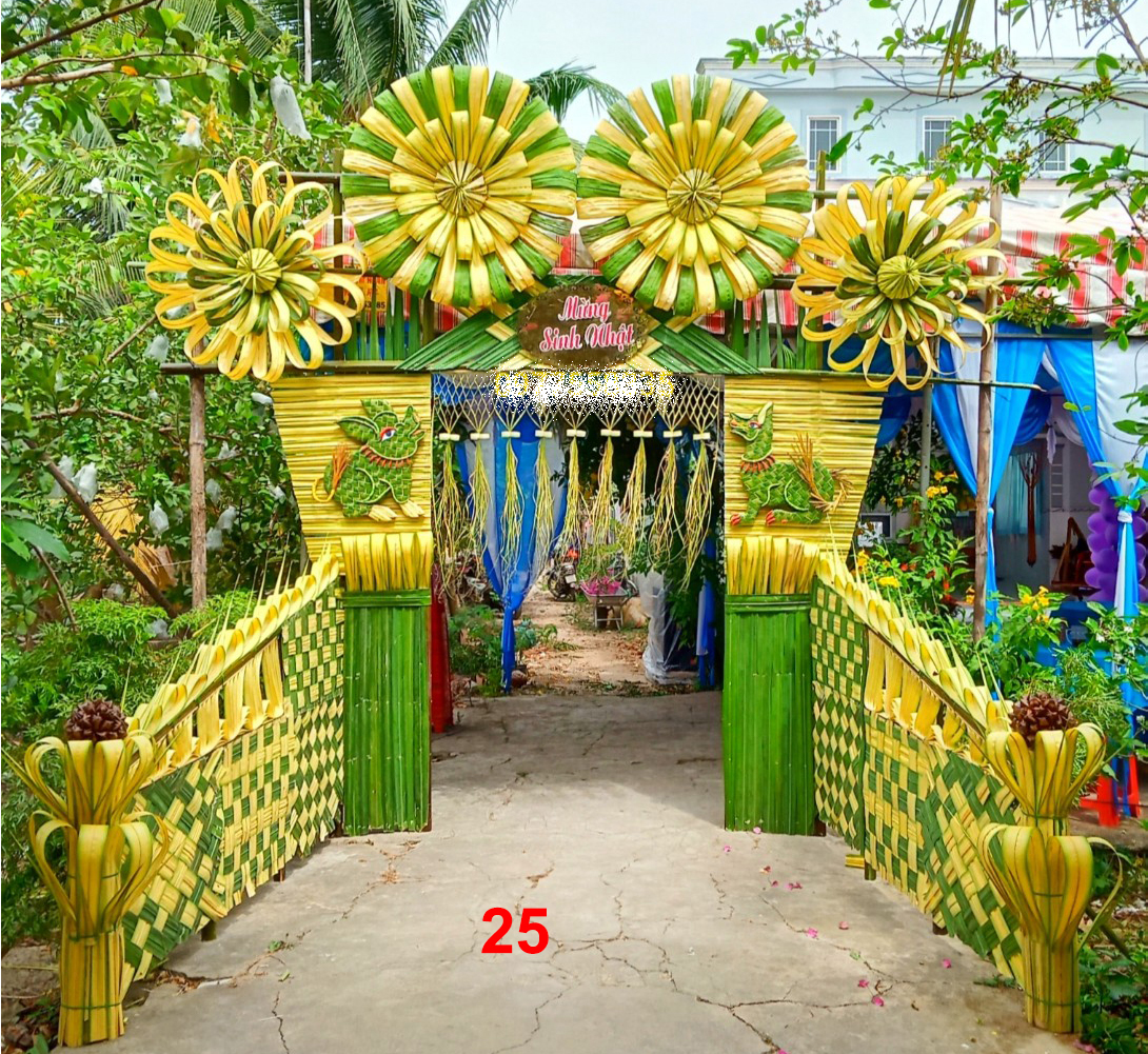 Cổng cưới lá dừa Miền Tây đẹp - Mẫu 25