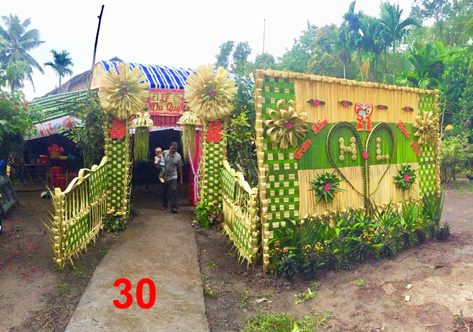 Cổng cưới lá dừa Miền Tây đẹp - Mẫu 30