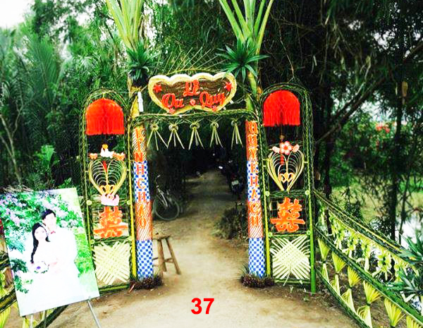 Cổng cưới lá dừa Miền Tây đẹp - Mẫu 37