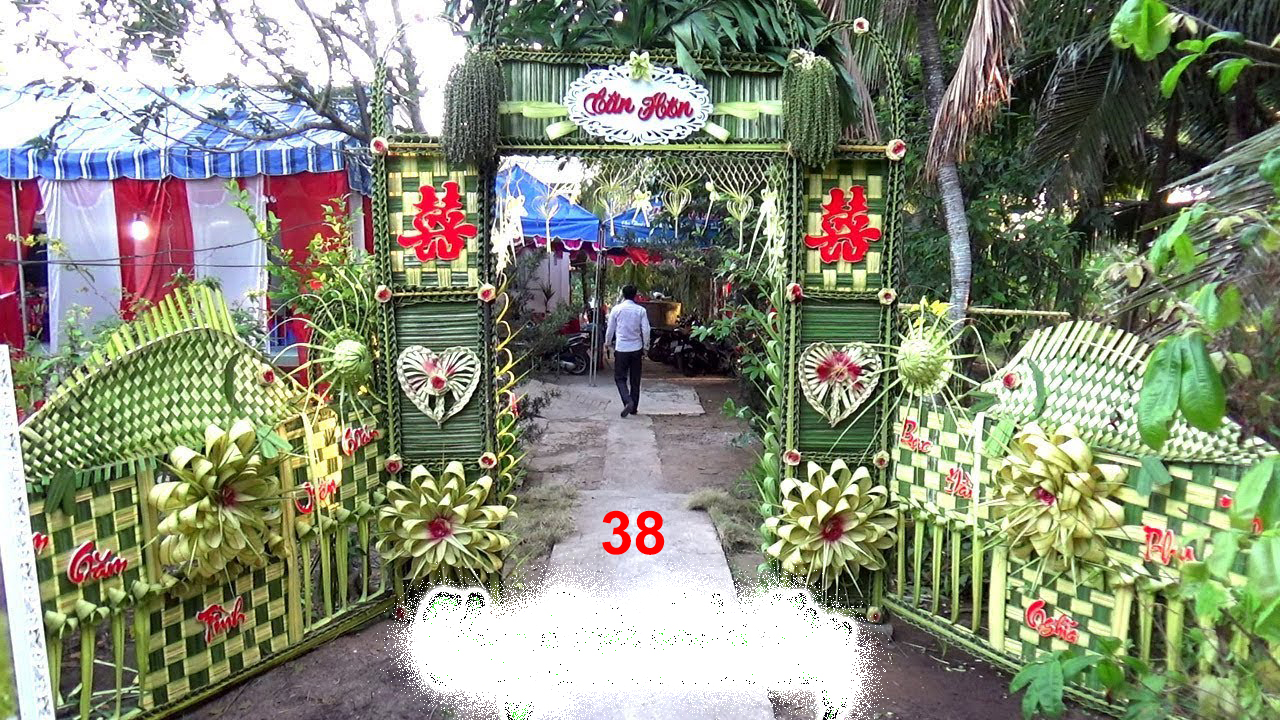Cổng cưới lá dừa Miền Tây đẹp - Mẫu 38