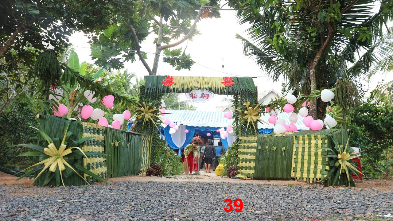 Cổng cưới lá dừa Miền Tây đẹp - Mẫu 39