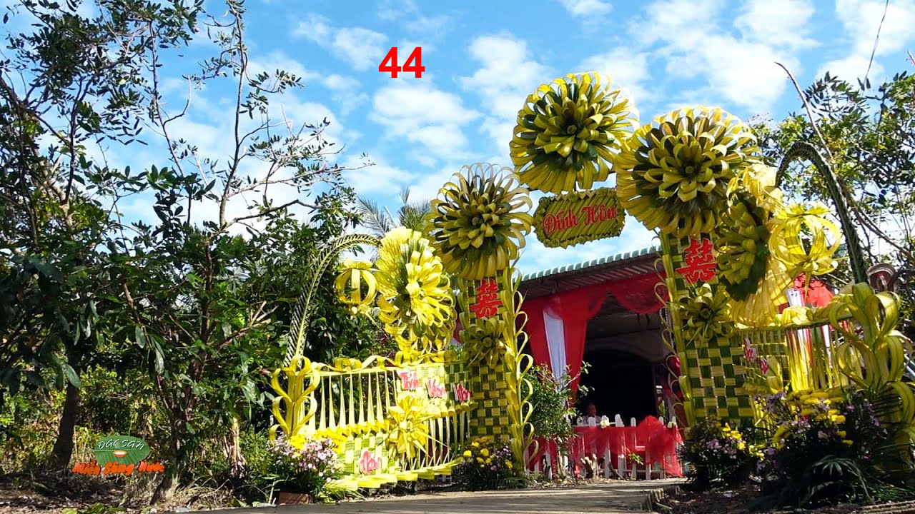 Cổng cưới lá dừa Miền Tây đẹp - Mẫu 44
