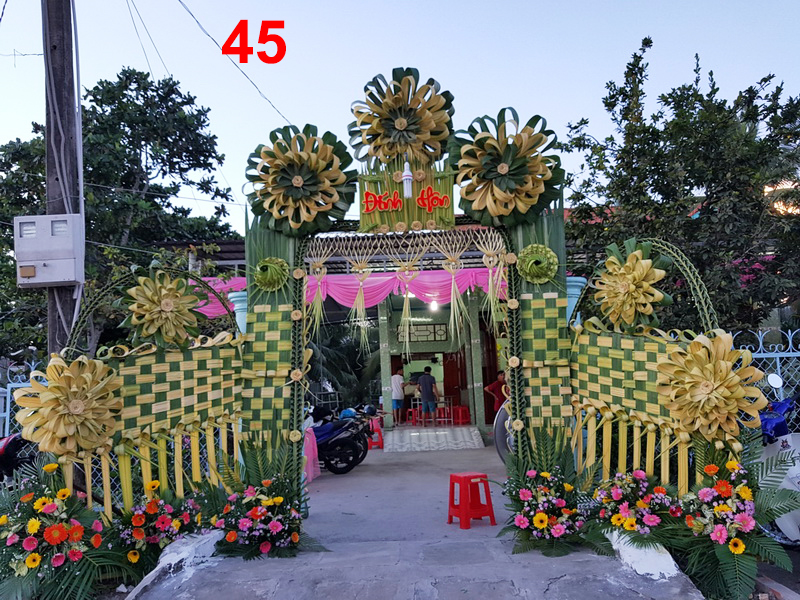 Cổng cưới lá dừa Miền Tây đẹp - Mẫu 45