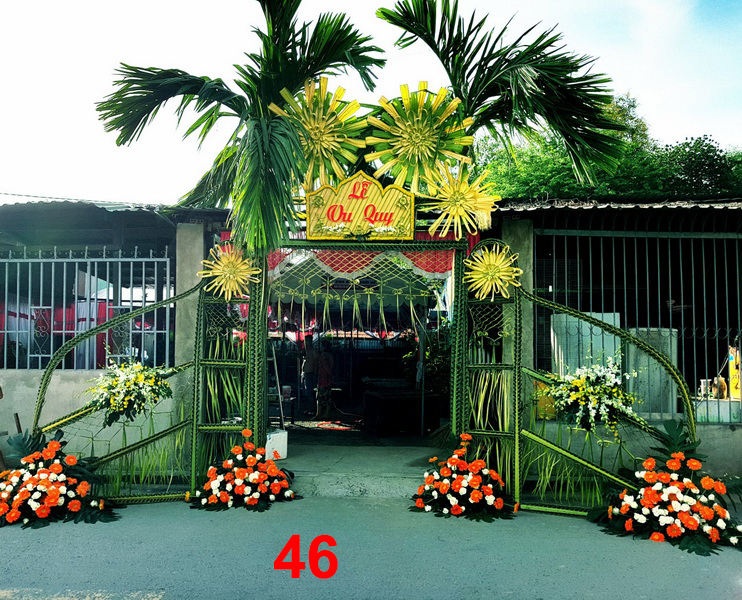 Cổng cưới lá dừa Miền Tây đẹp - Mẫu 46