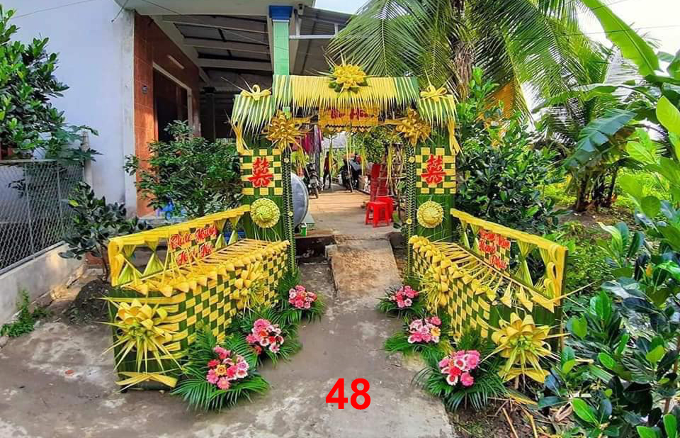 Cổng cưới lá dừa Miền Tây đẹp - Mẫu 48