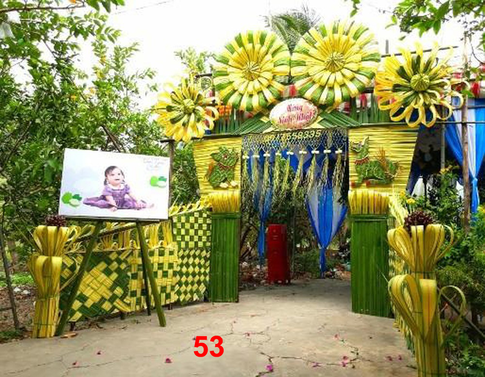 Cổng cưới lá dừa Miền Tây đẹp - Mẫu 53