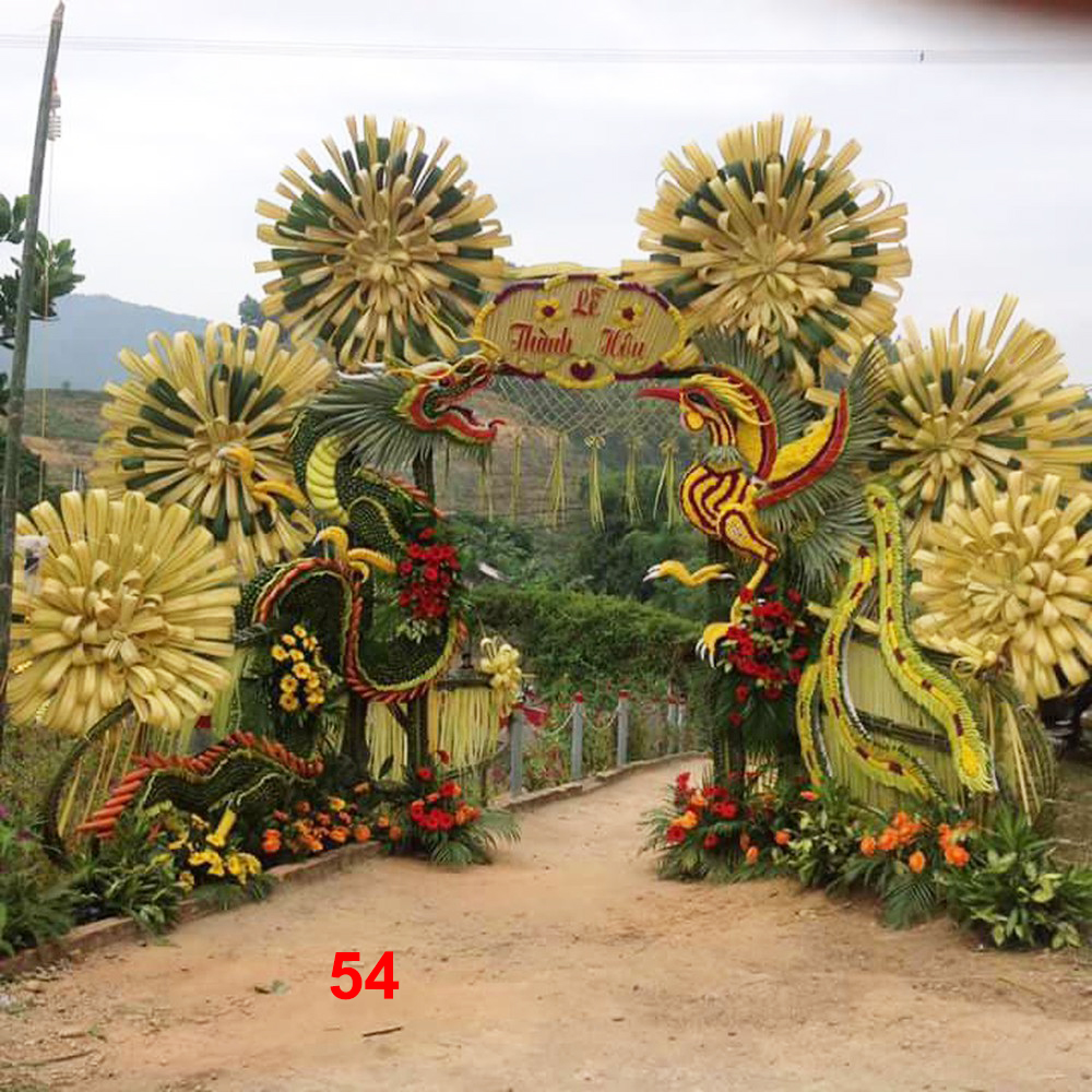 Cổng cưới lá dừa Miền Tây đẹp - Mẫu 54