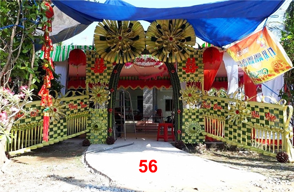 Cổng cưới lá dừa Miền Tây đẹp - Mẫu 56