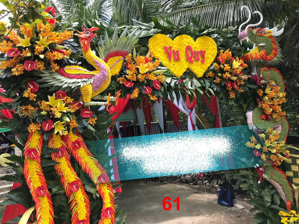 Cổng cưới lá dừa Miền Tây đẹp - Mẫu 61