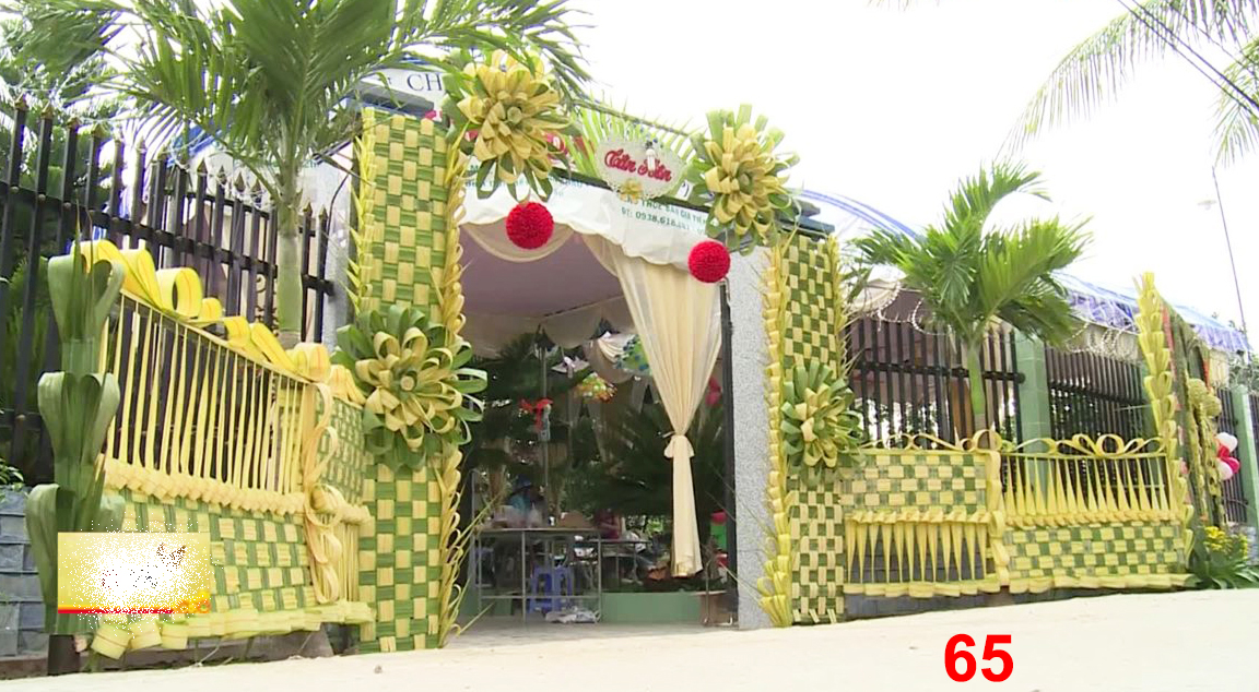 Cổng cưới lá dừa Miền Tây đẹp - Mẫu 65