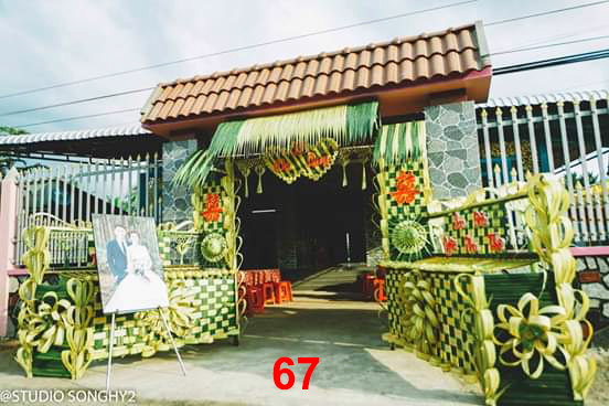 Cổng cưới lá dừa Miền Tây đẹp - Mẫu 67