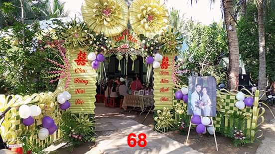 Cổng cưới lá dừa Miền Tây đẹp - Mẫu 68