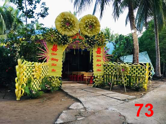 Cổng cưới lá dừa Miền Tây đẹp - Mẫu 73