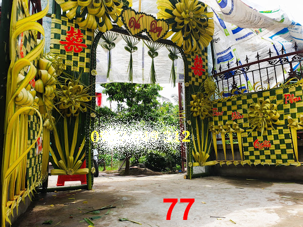 Cổng cưới lá dừa Miền Tây đẹp - Mẫu 77