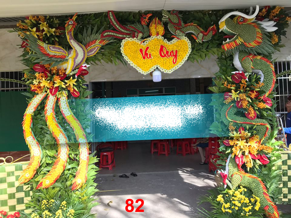 Cổng cưới lá dừa Miền Tây đẹp - Mẫu 82