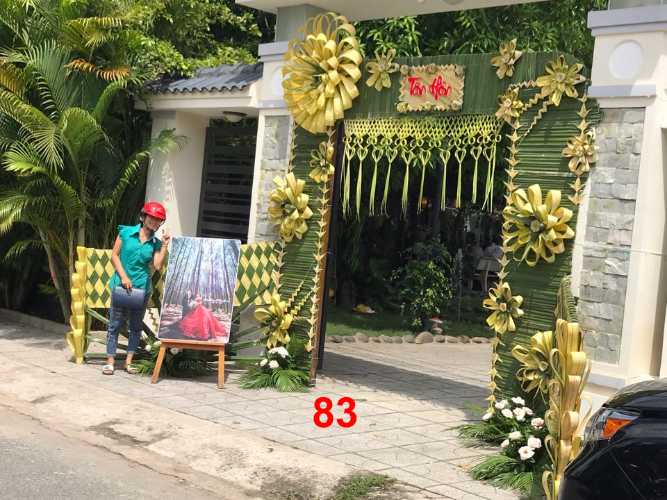 Cổng cưới lá dừa Miền Tây đẹp - Mẫu 83