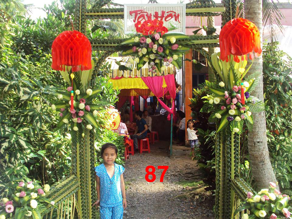 Cổng cưới lá dừa Miền Tây đẹp - Mẫu 87