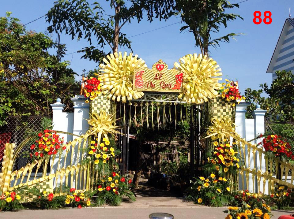 Cổng cưới lá dừa Miền Tây đẹp - Mẫu 88