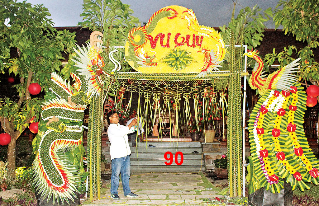 Cổng cưới lá dừa Miền Tây đẹp - Mẫu 90