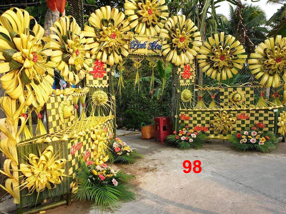 Cổng cưới lá dừa Miền Tây đẹp - Mẫu 98